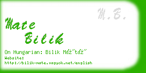 mate bilik business card